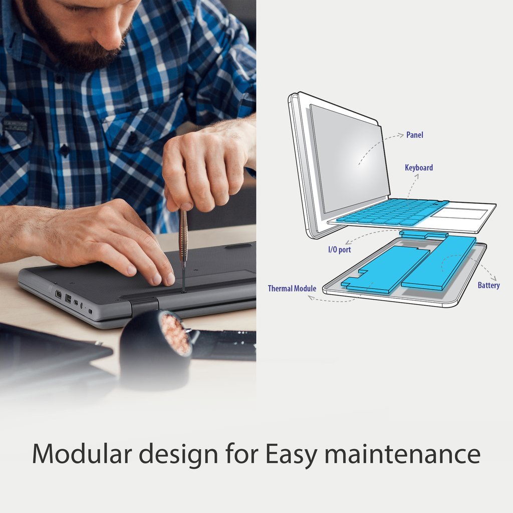 ASUS BR1100C-C1XA-3Y Intel® Celeron® N N4500 Laptop 29.5 cm (11.6") HD 4 GB DDR4-SDRAM 128 GB eMMC Wi-Fi 6 (802.11ax) - Image 15