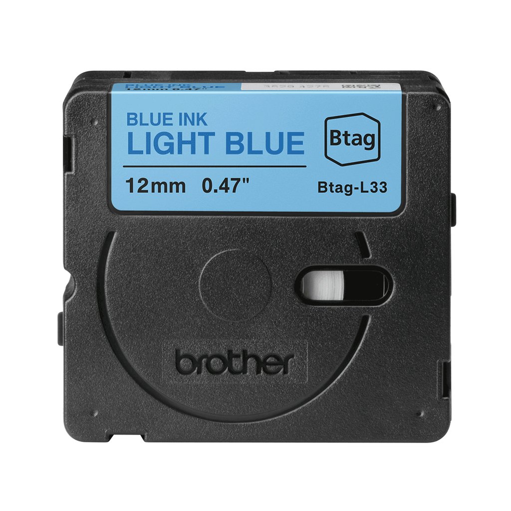 Brother BTAG-L33 label-making tape Blue on light blue - Image 2