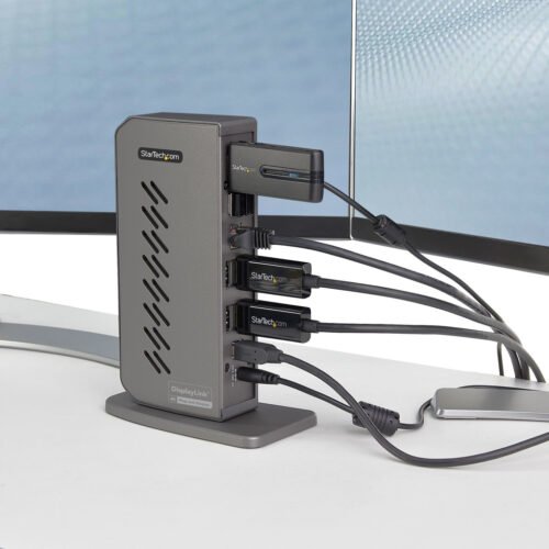 StarTech.com USB-C USB-A Dock - Hybrid Universal USB 3.0 Docking Station for USB-C or USB-A Laptop - Dual Monitor 4K 60Hz HDMI/ - Image 6