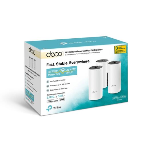 TP-Link AC1200 + AV1000 Whole Home Hybrid Mesh Wi-Fi System, 3-Pack - Image 2