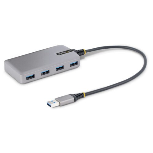 StarTech.com 4-Port USB Hub - USB 3.0 5Gbps, Bus Powered, USB-A to 4x USB-A Hub w/ Optional Auxiliary Power Input - Portable De