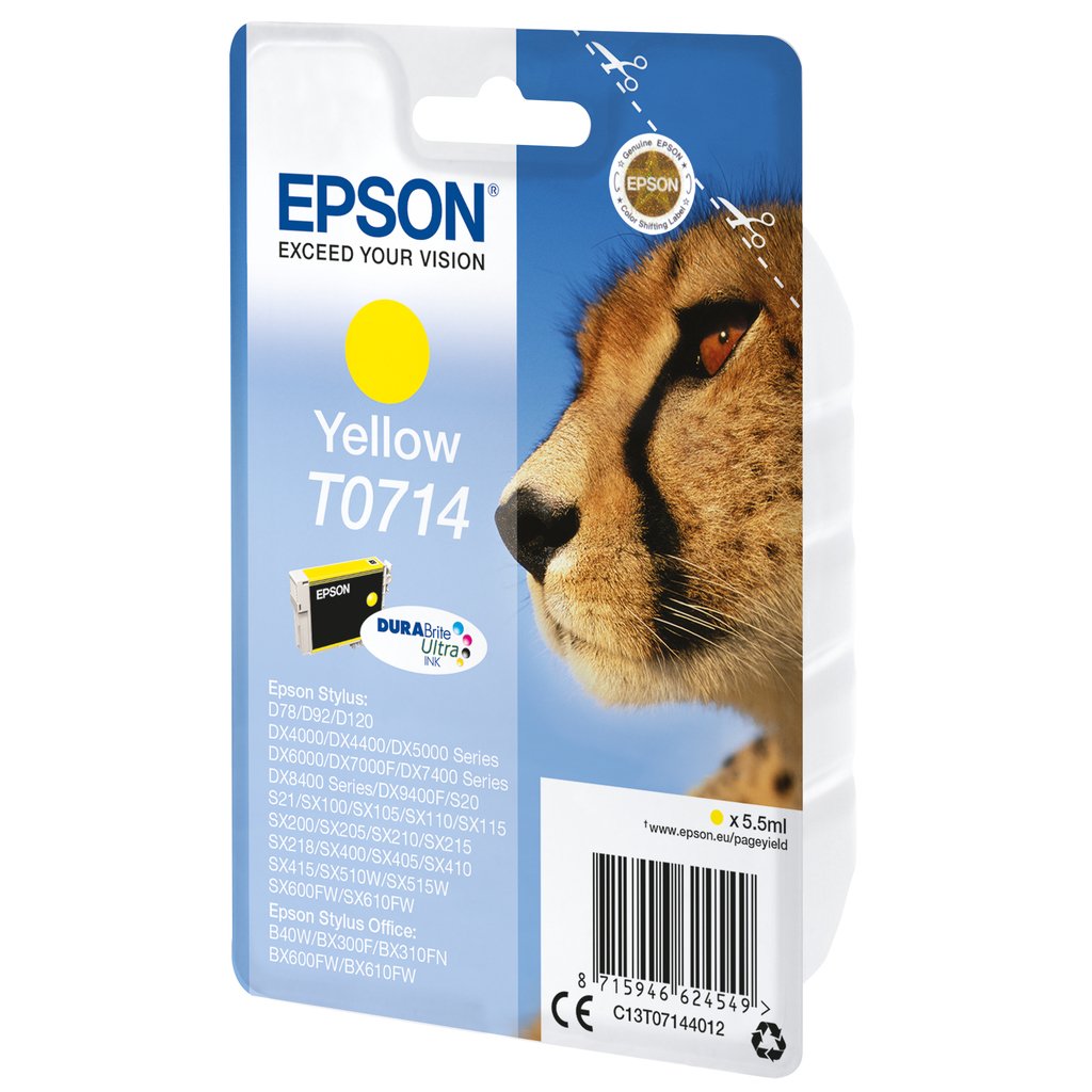 Epson Singlepack Yellow T0714 DURABrite Ultra Ink - Image 2