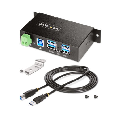 StarTech.com 5G4AINDRM-USB-A-HUB interface hub USB 3.2 Gen 1 (3.1 Gen 1) Type-B 5000 Mbit/s Black - Image 8