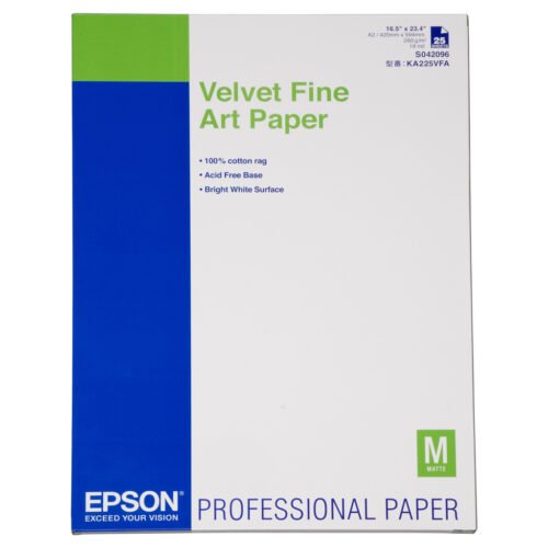 Epson Velvet Fine Art Paper, DIN A2, 260g/m², 25 Sheets - Image 3
