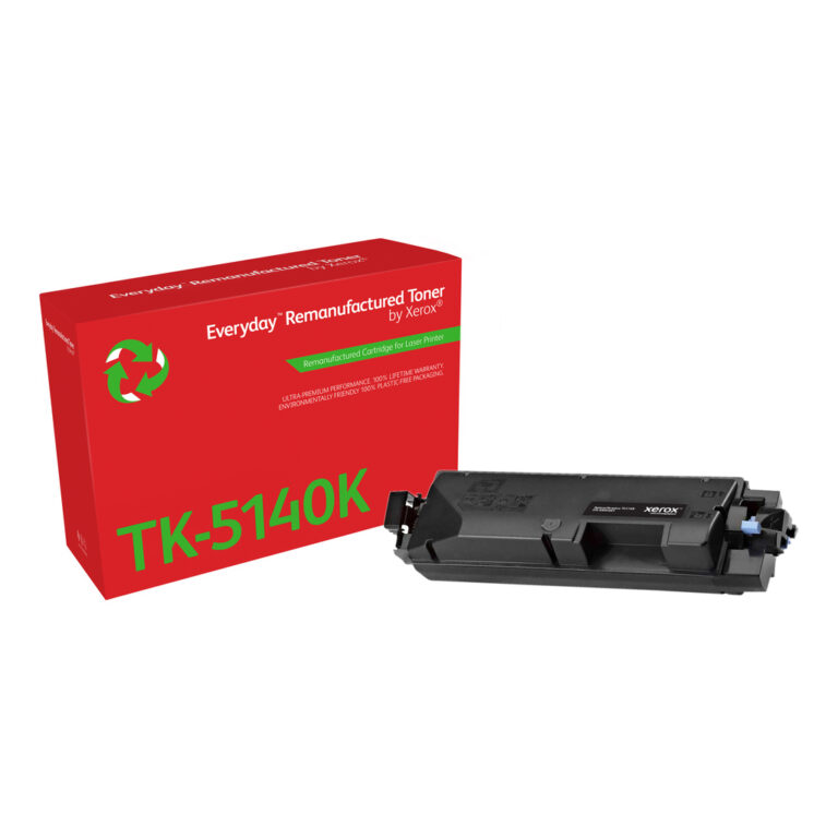 Everyday™ Black Remanufactured Toner by Xerox compatible with Kyocera TK-5140K, Standard capacity