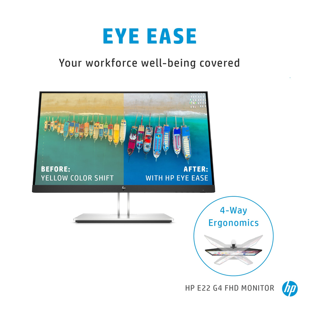 HP E-Series E22 G4 computer monitor 54.6 cm (21.5") 1920 x 1080 pixels Full HD LCD Black, Silver - Image 13
