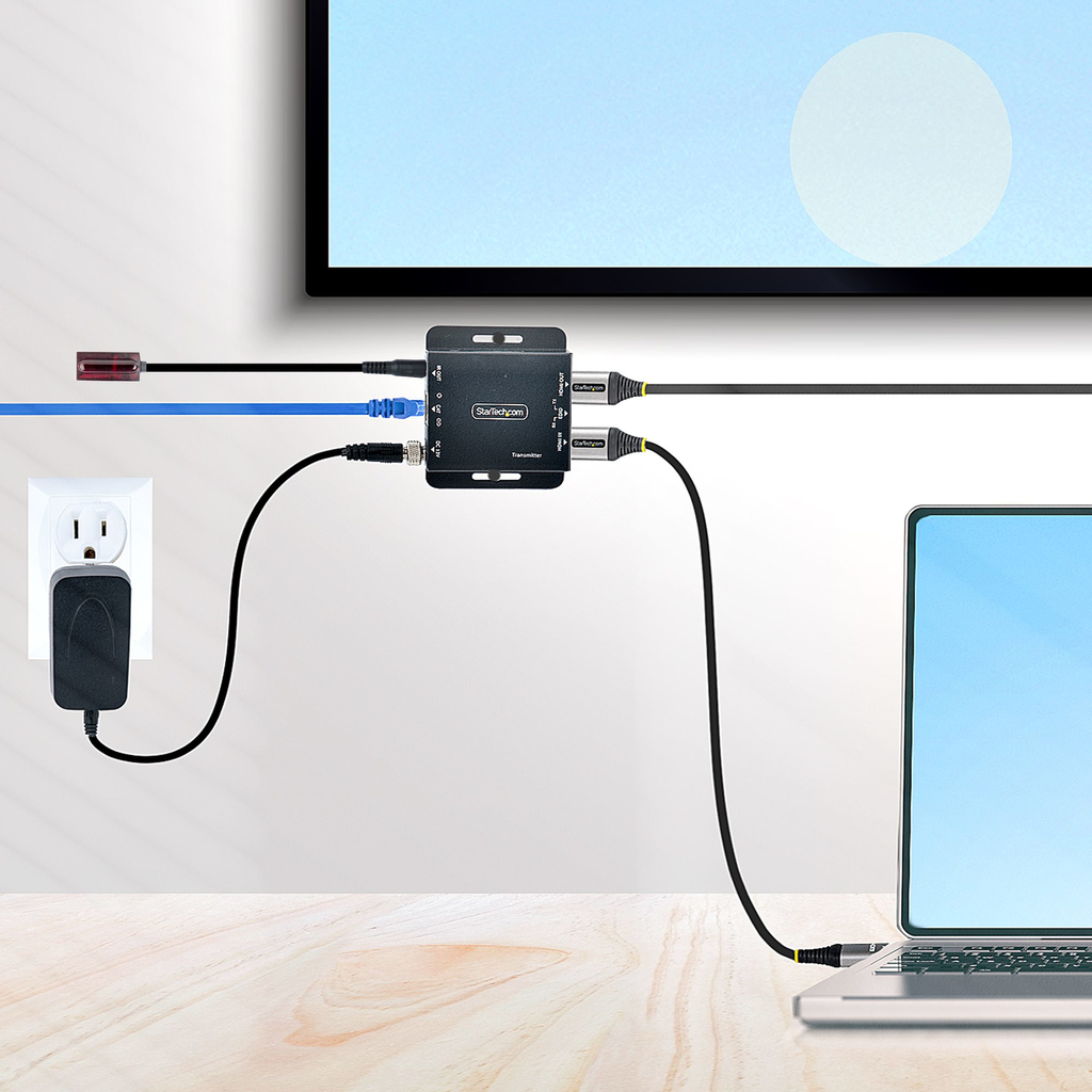 StarTech.com 4K HDMI Extender over CAT6/CAT5 Ethernet Cable, 4K 30Hz or 1080p 60Hz Video Extender, HDMI over Ethernet Cable, HD - Image 4