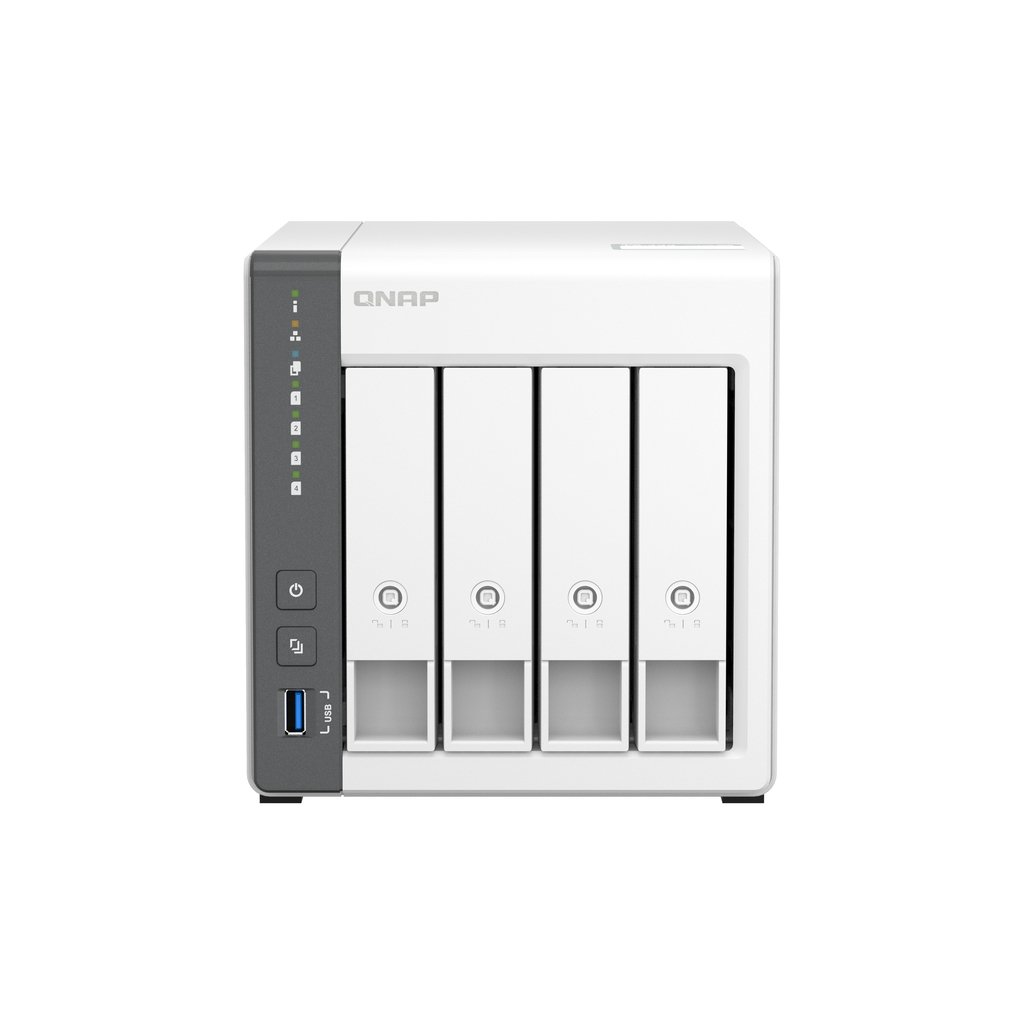 QNAP TS-433 NAS Tower Cortex-A55 4 GB 16 TB HDD QNAP Turbo System White