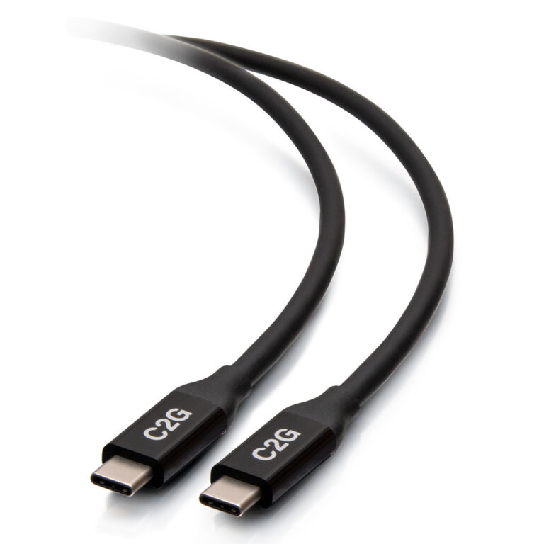 C2G 2.5ft (0.8m) USB-C® Male to USB-C Male Cable (20V 5A) - USB4® (40Gbps)