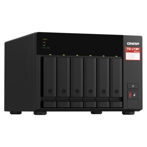 QNAP TS-673A NAS Tower Ryzen Embedded V1500B 8 GB DDR4 0 TB QNAP Turbo System Black - Image 3