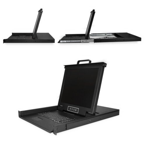 StarTech.com 8 Port Rackmount KVM Console w/ 6ft Cables - Integrated KVM Switch w/ 17" LCD Monitor - Fully Featured 1U LCD KVM - Image 2