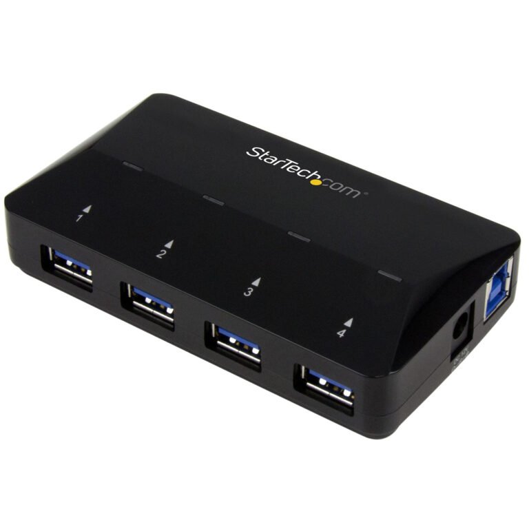 StarTech.com 4-Port USB 3.0 Hub plus Dedicated Charging Port - 1 x 2.4A Port~4-Port USB 3.0 Hub (5Gbps) plus Dedicated Charging