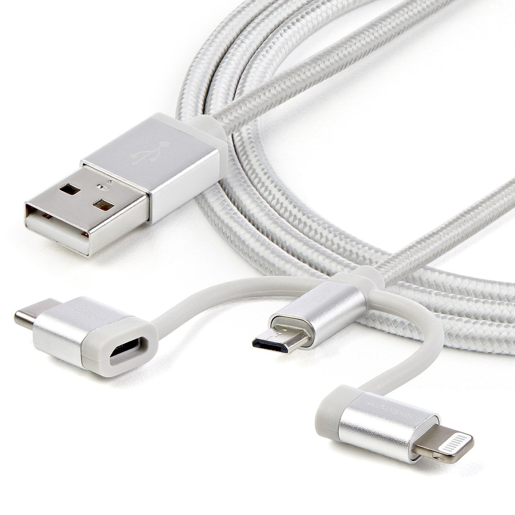 StarTech.com 1 m (3 ft.) USB Multi Charging Cable - USB to Micro-USB or USB-C or Lightning for iPhone / iPad / iPod / Android - - Image 12