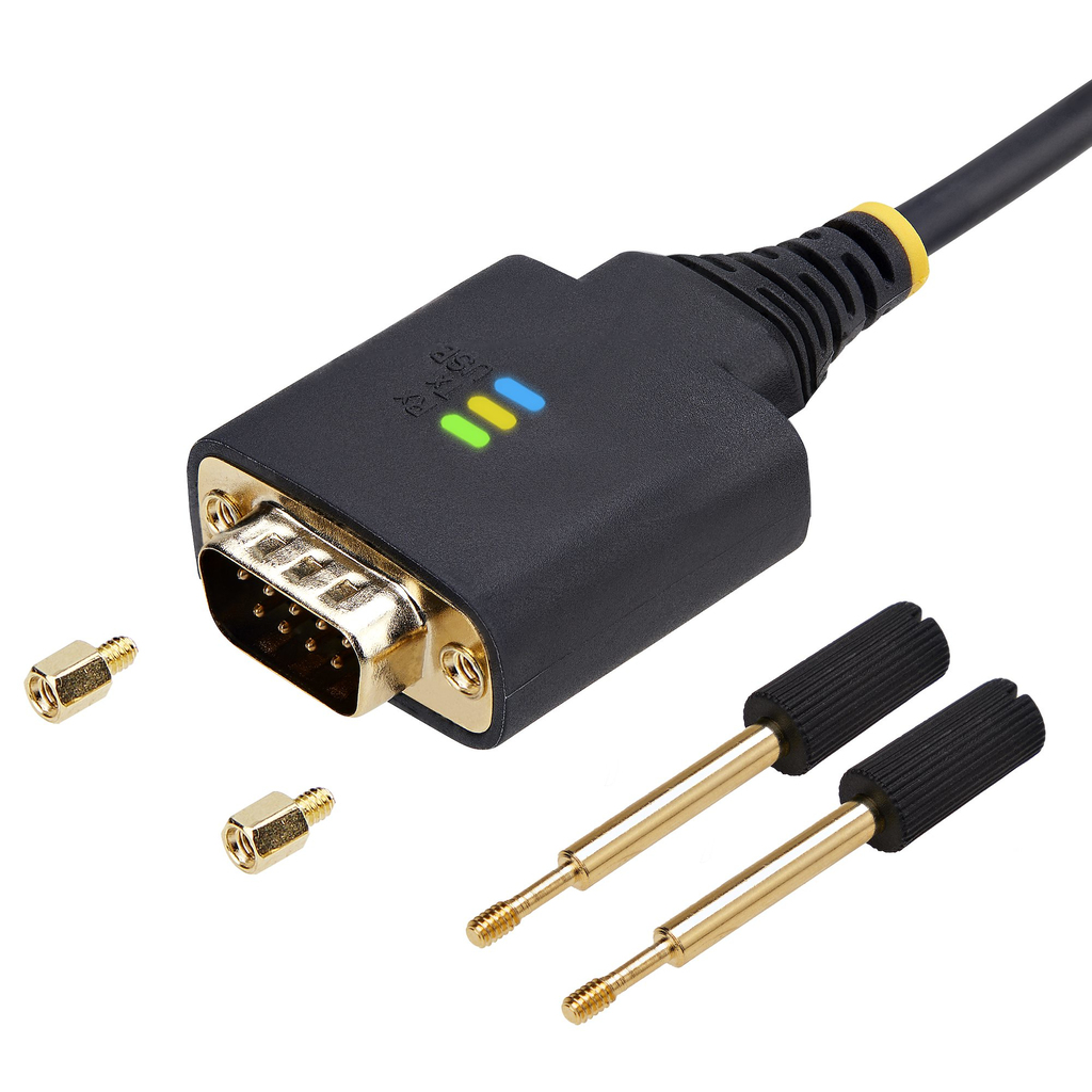 StarTech.com 13ft (4m) 2-Port USB to Serial Adapter Cable, Interchangeable DB9 Screws/Nuts, COM Retention, USB-A to DB9 RS232, - Image 9