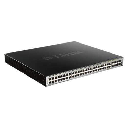 D-Link 48-Port PoE L3 Stackable Managed Gigabit Switch including 4 x 1000BaseT/SFP & 4 x 10GE SFP+