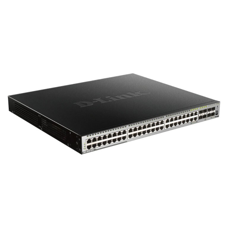 D-Link 48-Port PoE L3 Stackable Managed Gigabit Switch including 4 x 1000BaseT/SFP & 4 x 10GE SFP+