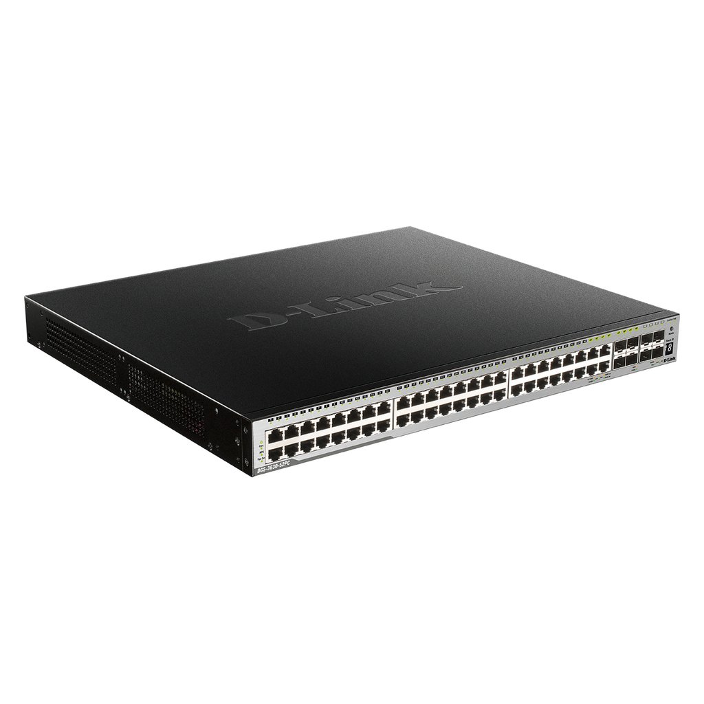 D-Link 48-Port PoE L3 Stackable Managed Gigabit Switch including 4 x 1000BaseT/SFP & 4 x 10GE SFP+
