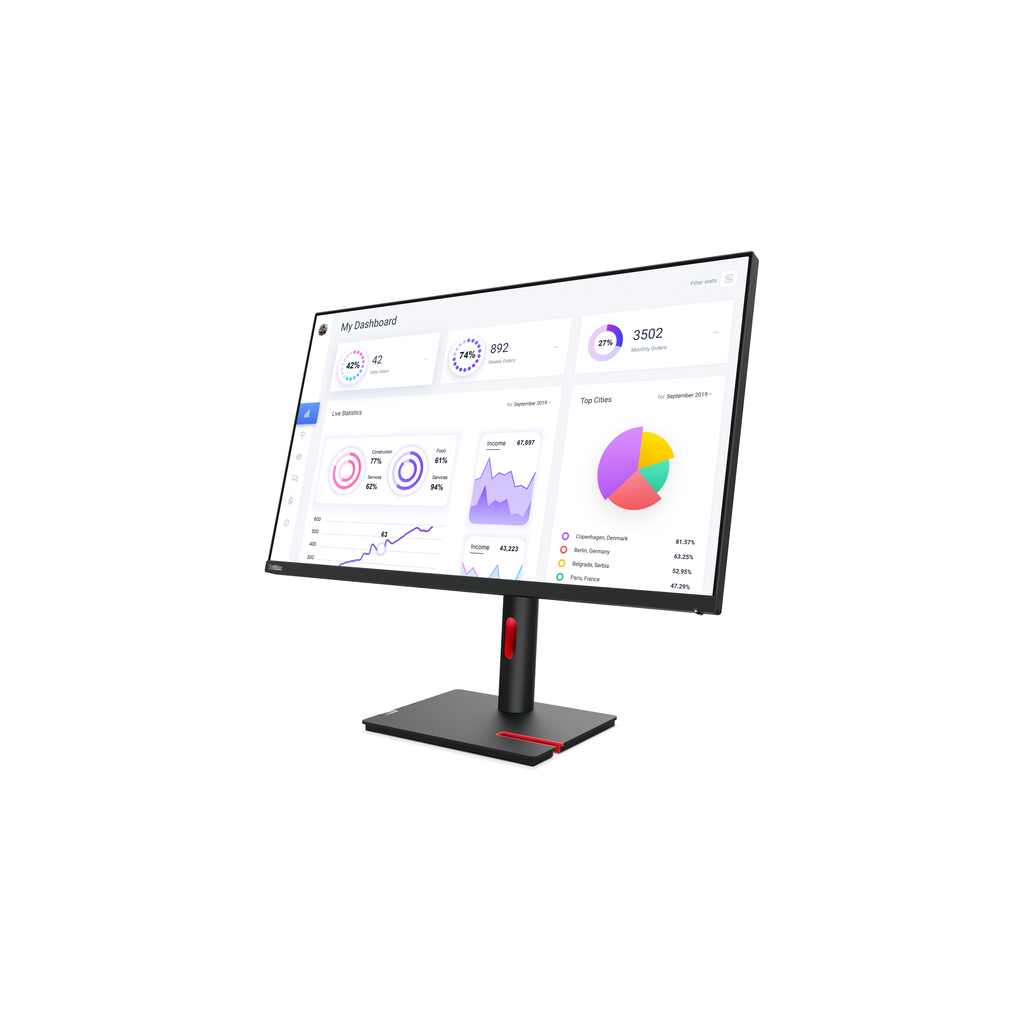 Lenovo ThinkVision T32p-30 LED display 80 cm (31.5") 3840 x 2160 pixels 4K Ultra HD Black - Image 4