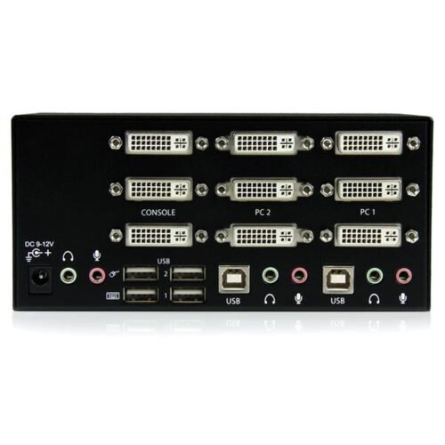 StarTech.com 2 Port Triple Monitor DVI USB KVM Switch with Audio & USB 2.0 Hub - Image 3