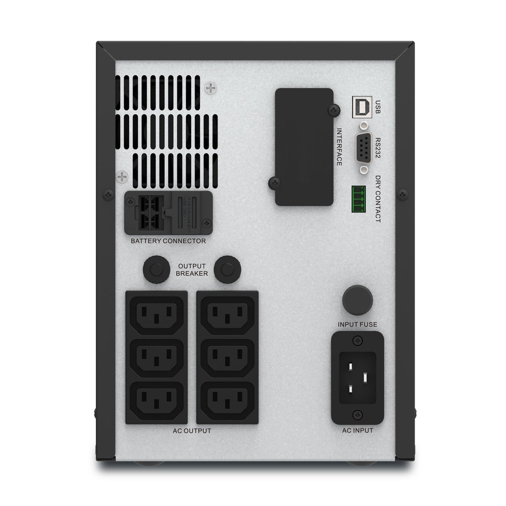 APC Easy UPS 1 Ph Line Interactive, 3kVA, Tower, 230V, 6 IEC C13 outlets, AVR, Dry Contact, LCD, W/O Network Card support - Image 3