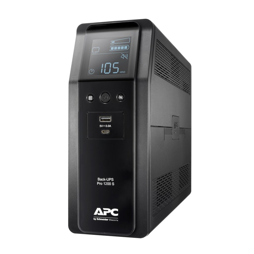 APC Back-UPS Pro, 1200VA/720W, Tower, 230V, 8x IEC C13 outlets, Sine Wave, AVR, USB Type A + C ports, LCD, User Replaceable Bat - Image 13