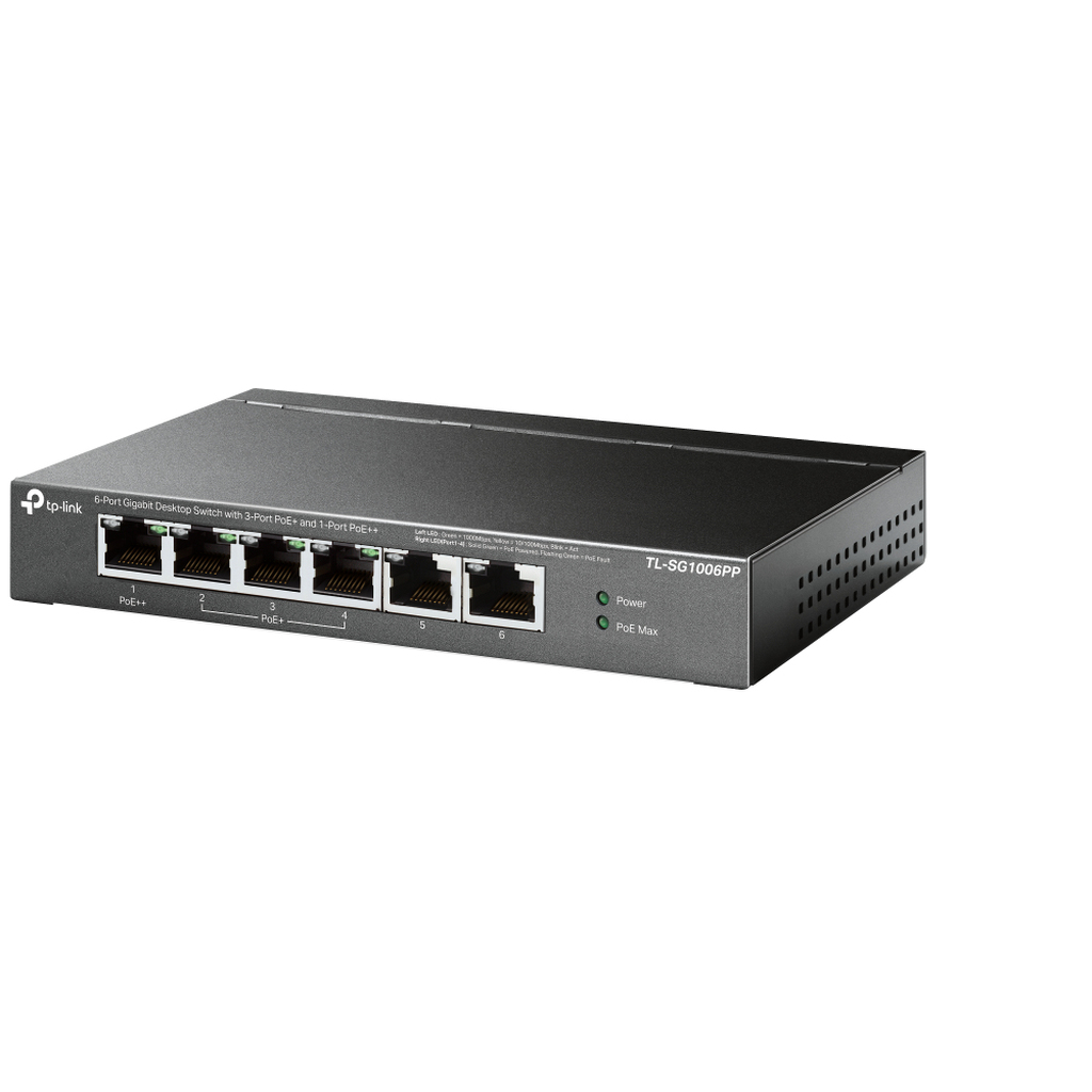 TP-Link 6-Port Gigabit Desktop Switch with 3-Port PoE+ and 1-Port PoE++ - Image 2