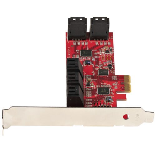 StarTech.com SATA PCIe Card - 10 Port PCIe SATA Expansion Card - 6Gbps - Low/Full Profile - Stacked SATA Connectors - ASM1062 N - Image 11