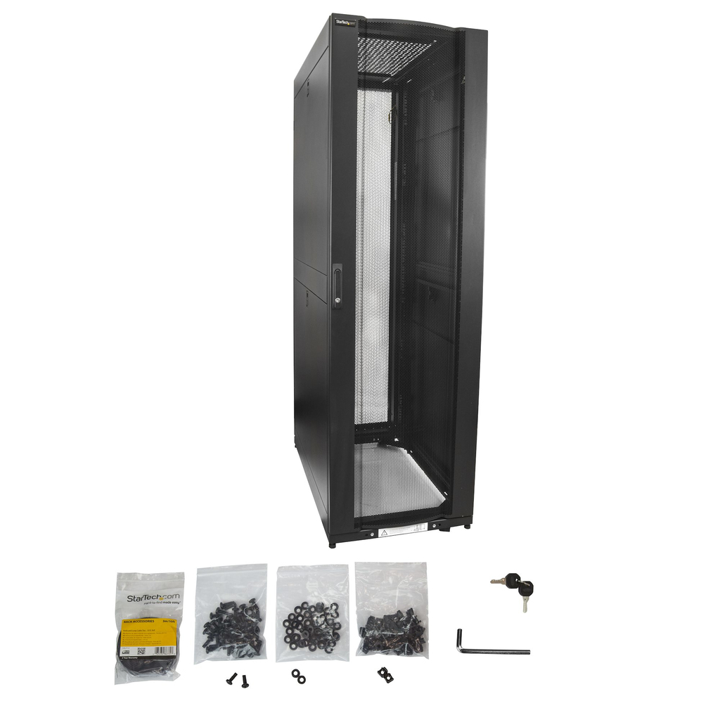 StarTech.com 4-Post 42U Server Rack Cabinet, 19" Data Rack Cabinet for Computer / AV / IT Equipment mount, Rack Server Cabinet - Image 7