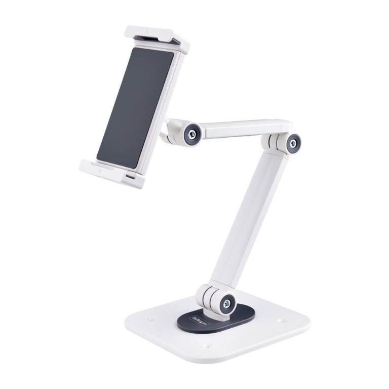 StarTech.com Adjustable Tablet Stand for Desk - Wall Mountable - Capacity 2.2lb (1kg) - Ergonomic Articulating Universal Tablet