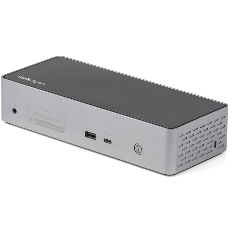 StarTech.com USB C Dock - 4K 60Hz Quad Monitor DisplayPort & HDMI - Universal USB-C Docking Station with 100W Power Delivery -