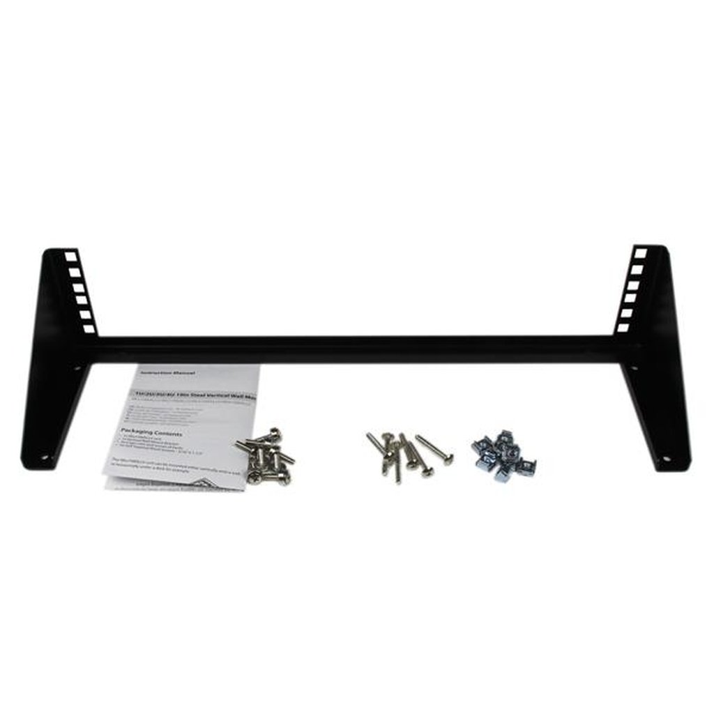 StarTech.com 2U 19in Steel Vertical Wall Mount Equipment Rack Bracket - Image 2