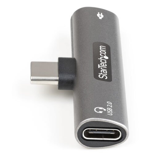 StarTech.com USB C Audio & Charge Adapter - USB-C Audio Adapter w/ USB-C Audio Headphone/Headset Port and 60W USB Type-C Power - Image 6