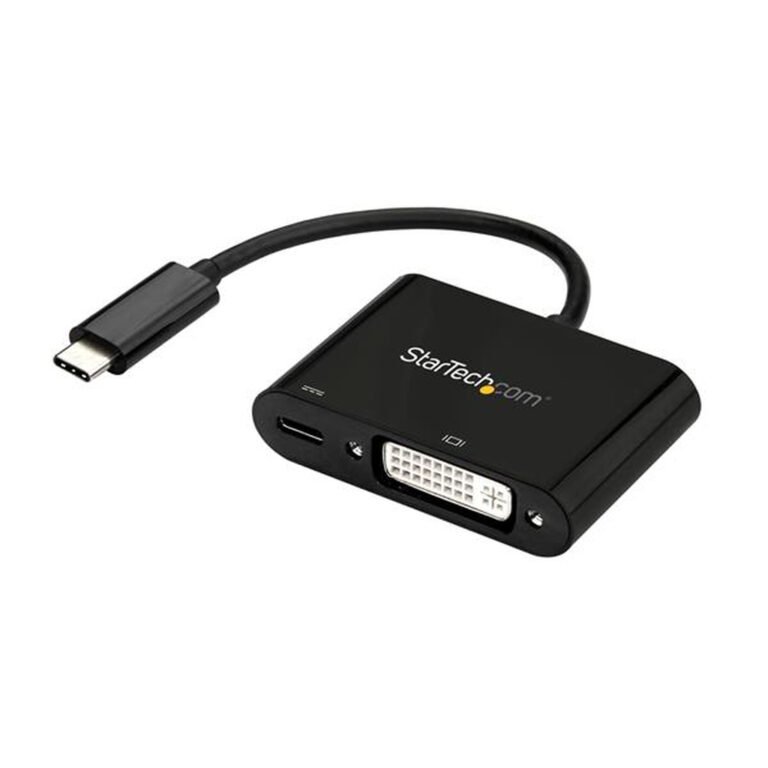 StarTech.com USB C to DVI Adapter with Power Delivery - 1080p USB Type-C to DVI-D Single Link Video Display Converter w/ Chargi