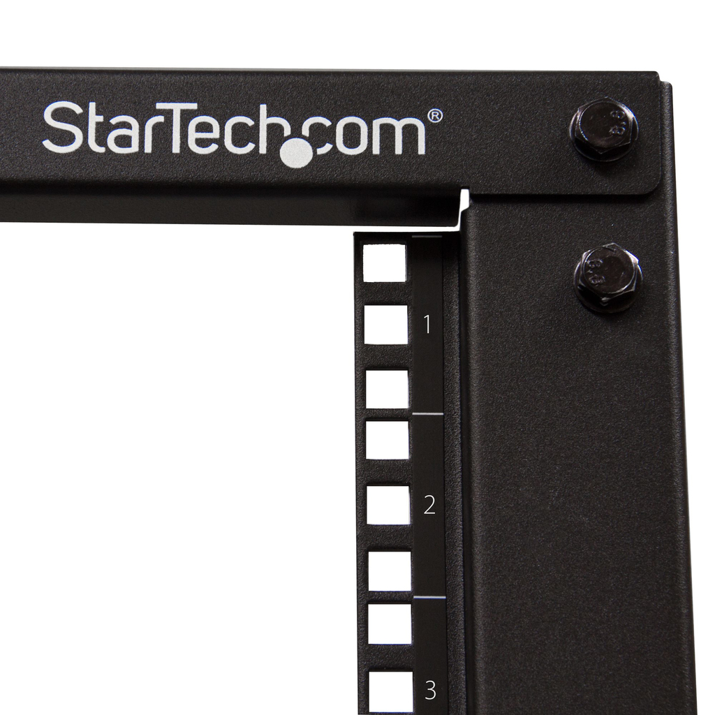 StarTech.com 4-Post 8U Mobile Open Frame Server Rack, Four Post 19in Network Rack with Wheels, Small Rolling Rack with Adjustab - Image 5