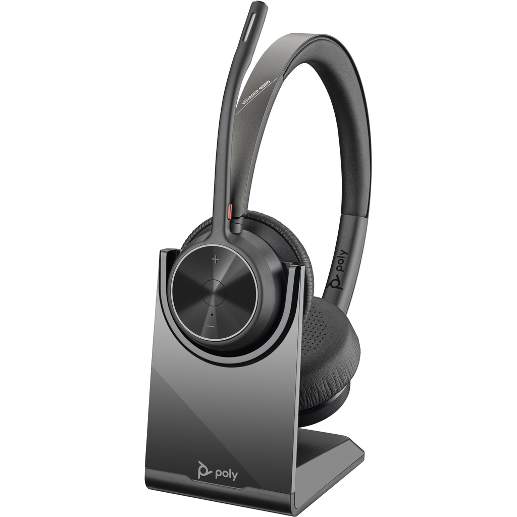POLY Voyager 4320 USB-C Headset +BT700 dongle +Charging Stand - Image 6