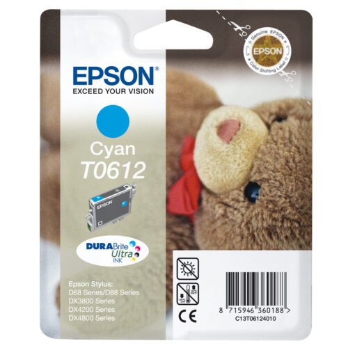 Epson Teddybear Singlepack Cyan T0612 DURABrite Ultra Ink - Image 2