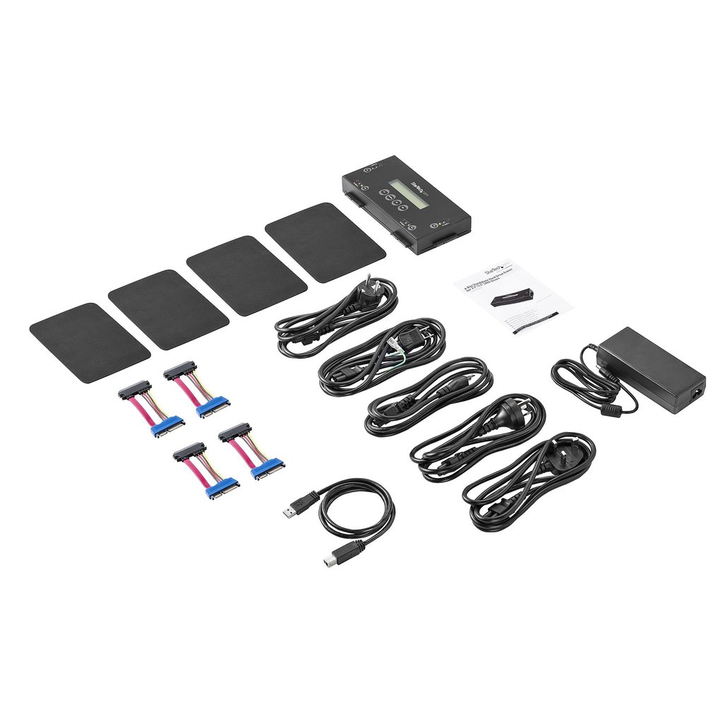 StarTech.com 4 Bay SSD/HDD Hard Drive Eraser - 2.5" & 3.5" SATA - Hostless Standalone Secure Erase External Disk Sanitizer - 9 - Image 3