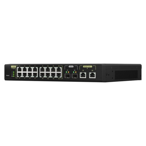 QNAP QSW-M2116P-2T2S network switch Managed L2 2.5G Ethernet Power over Ethernet (PoE) Black - Image 3