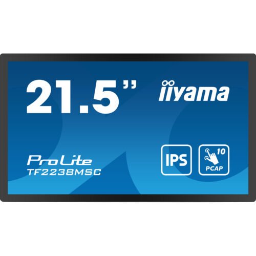 iiyama 21.5” 10pt Optical Bonded PCAP Open Frame Touch monitor with IPS panel technology, edge-to-edge glass design, anti-fin - Image 2