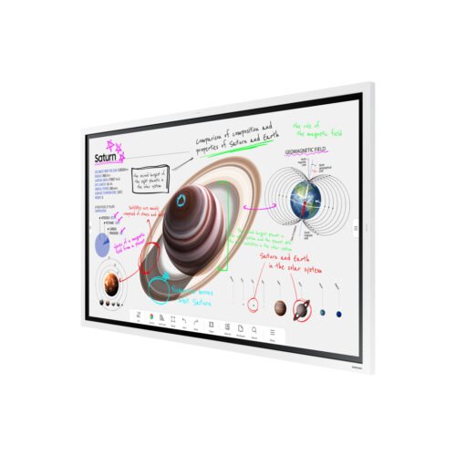 Samsung WM65B interactive whiteboard 165.1 cm (65") 3840 x 2160 pixels Touchscreen Grey, White - Image 2
