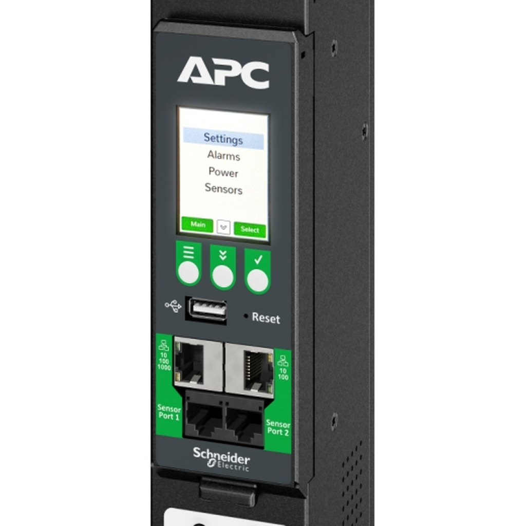 APC NetShelter Rack PDU Advanced, Switched, 3Phase, 43.5kW 400V 63A or 34.6kW 415V 60A, 42 Outlets, IEC309 - Image 2