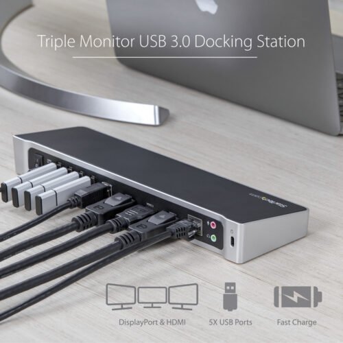 StarTech.com Triple-Monitor USB 3.0 Docking Station - 1x HDMI - 2x DisplayPort - Image 7