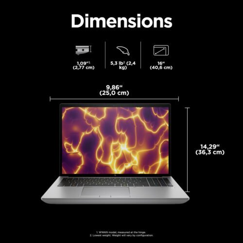 HP ZBook Fury G11 Intel® Core™ i7 i7-14700HX Mobile workstation 40.6 cm (16") WUXGA 32 GB DDR5-SDRAM 1 TB SSD NVIDIA - Image 5