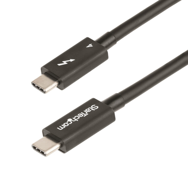StarTech.com 1.6ft Thunderbolt 4 Cable - 40Gbps - 100W PD - 4K/8K Video - Intel-Certified Thunderbolt Cable - Compatible w/USB
