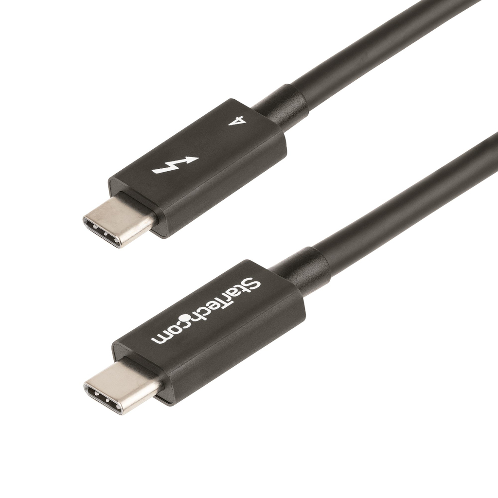 StarTech.com 3ft (1m) Thunderbolt 4 Cable - 40Gbps - 100W PD - 4K/8K Video - Intel-Certified Thunderbolt Cable - Compatible w/