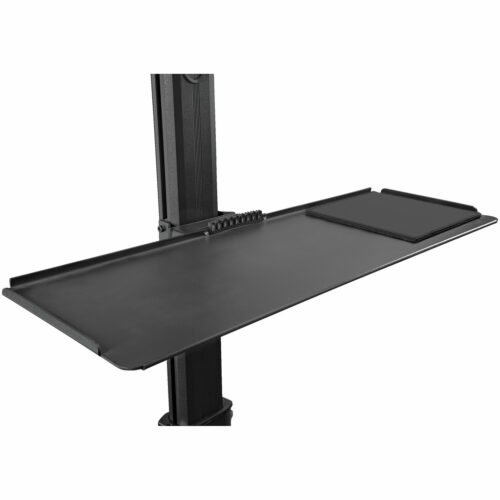 StarTech.com Mobile Workstation Cart with Monitor Mount, CPU/PC Holder, Keyboard Tray - Ergonomic Height Adjustable Desktop Com - Image 4