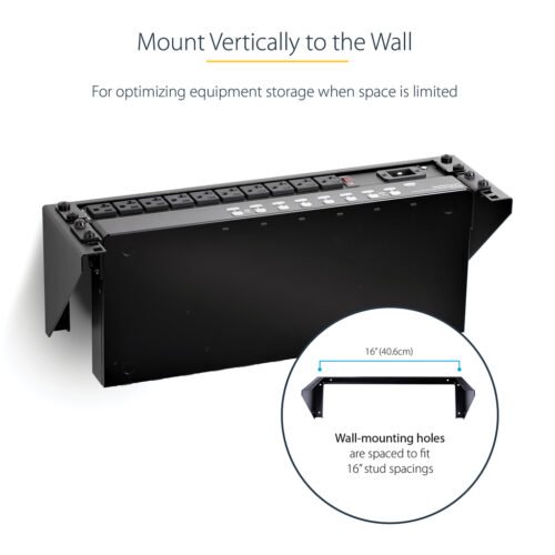 StarTech.com 3U 19” Wall Mount Vertical Rack Bracket, Wall Mount Patch Panel Bracket for Data/AV/IT/Computer Equipment, 3U Ra - Image 10