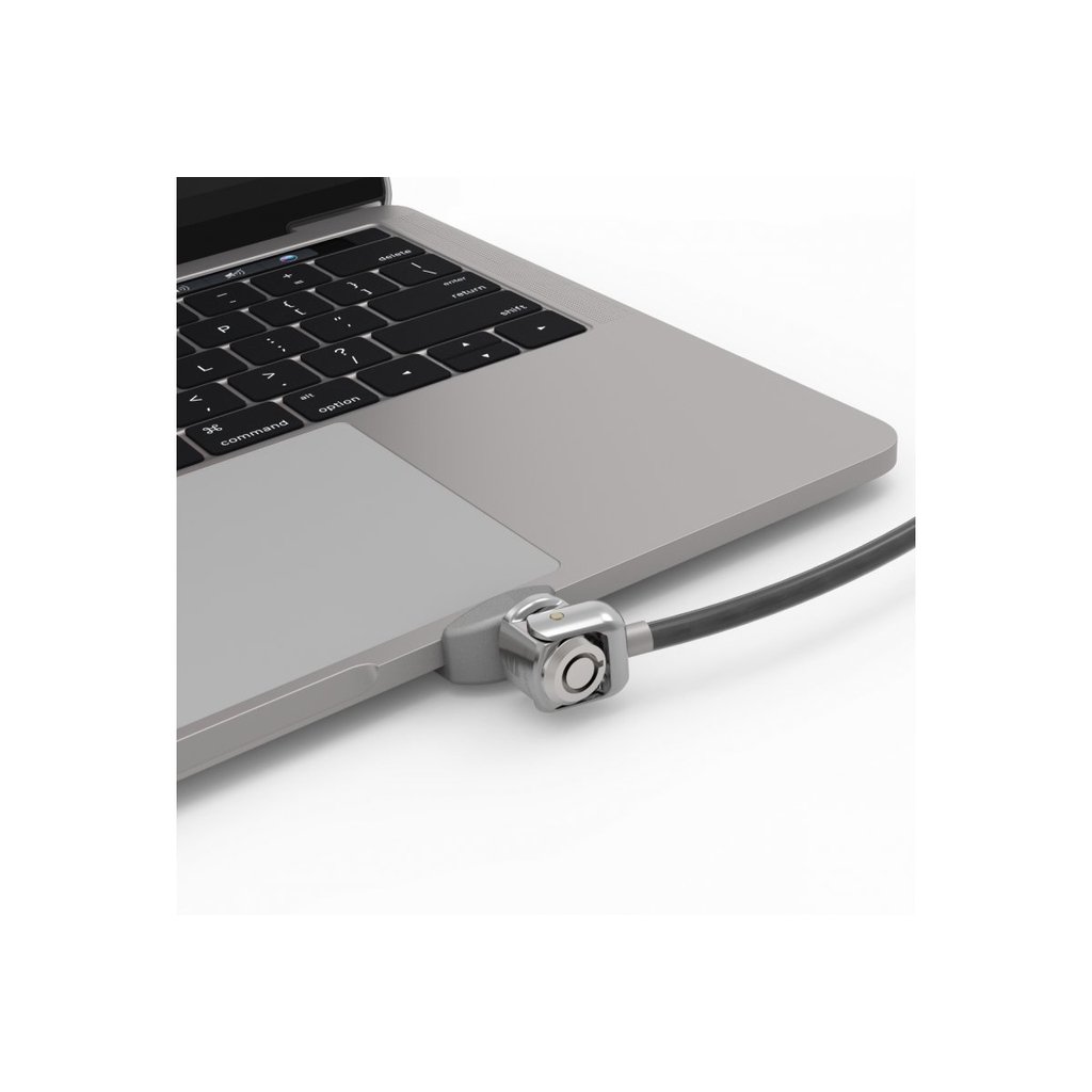 Compulocks Ledge Lock Adapter for MacBook Pro 13" M1 & M2 with Keyed Cable Lock Silver - Image 4