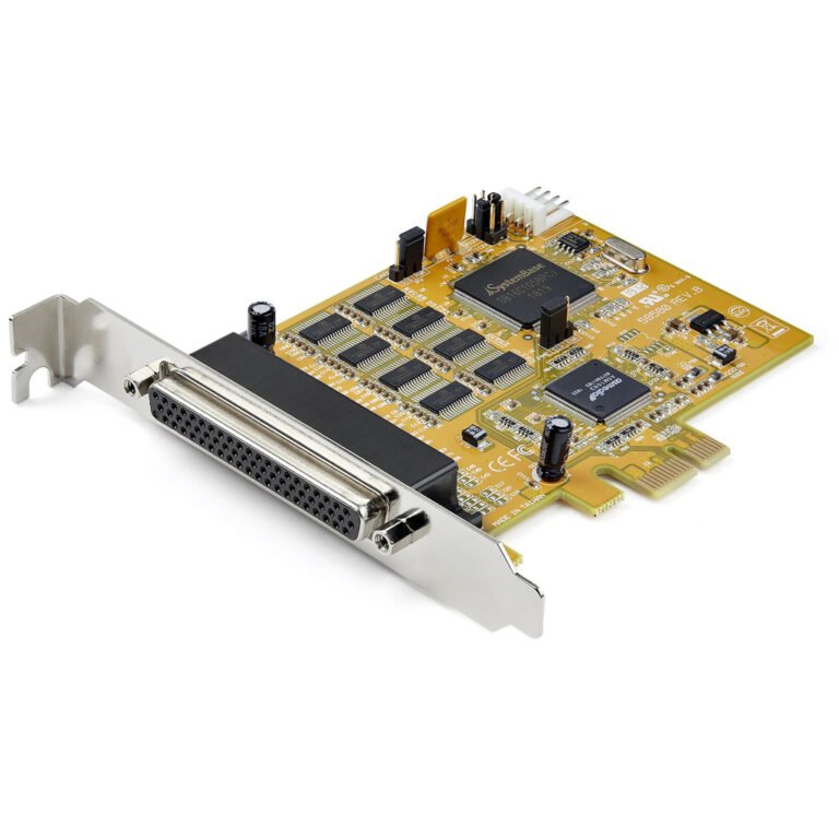 StarTech.com 8-Port PCI Express RS232 Serial Adapter Card, PCIe RS232 Serial Card, 16C1050 UART, Multiport Serial DB9 Controlle