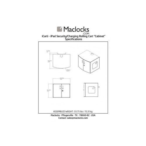 Compulocks CartiPad Tablet / Laptop Charging Cabinet For Counter Top or Wall Mount EU Power Plug - Image 6